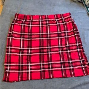 plaid skirt